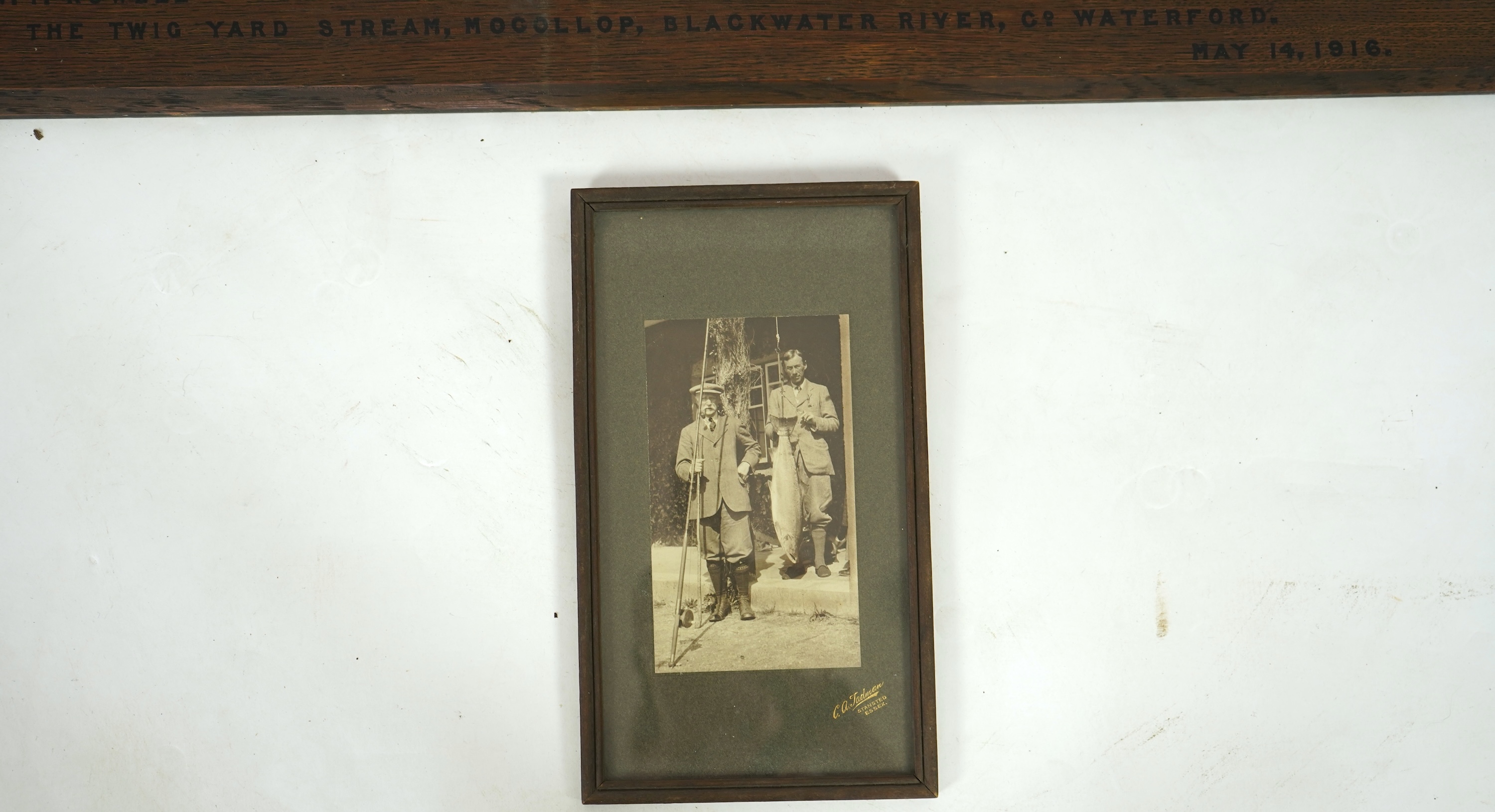 Attributed to John and Dhuie Tully of Fochabers: A painted half block model of an Atlantic Salmon, dated 1916